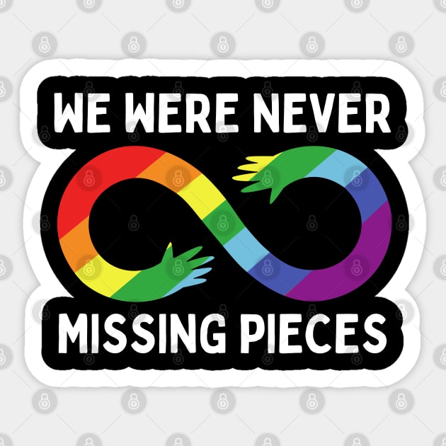 Autistic Rainbow Infinity Design Sticker by The WYLD Tribe